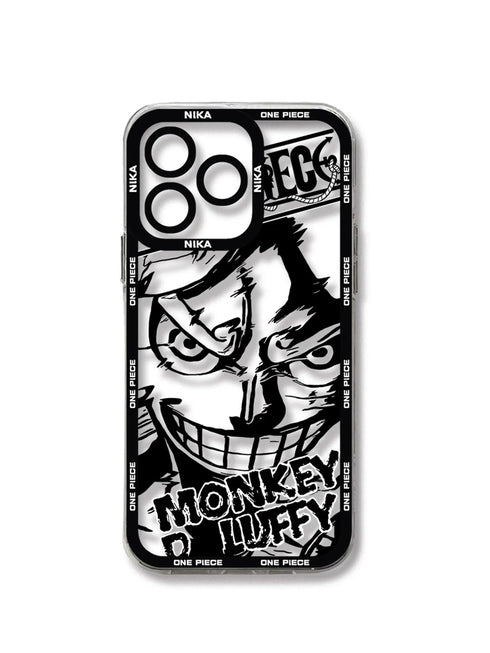 Japan Anime Luffys Gear 5 Phone Case For iPhone 15 14 13 12 Mini 11 Pro Max X XR XS 8 SE 2020 Plus One Pieces Transparent Cover